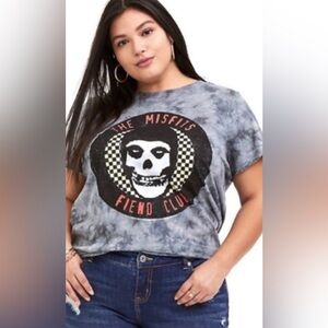 TORRID Misfits Distressed Tie Dye Shirt